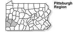 Map of Pennsylvania showing the various programs and the associated counties.
